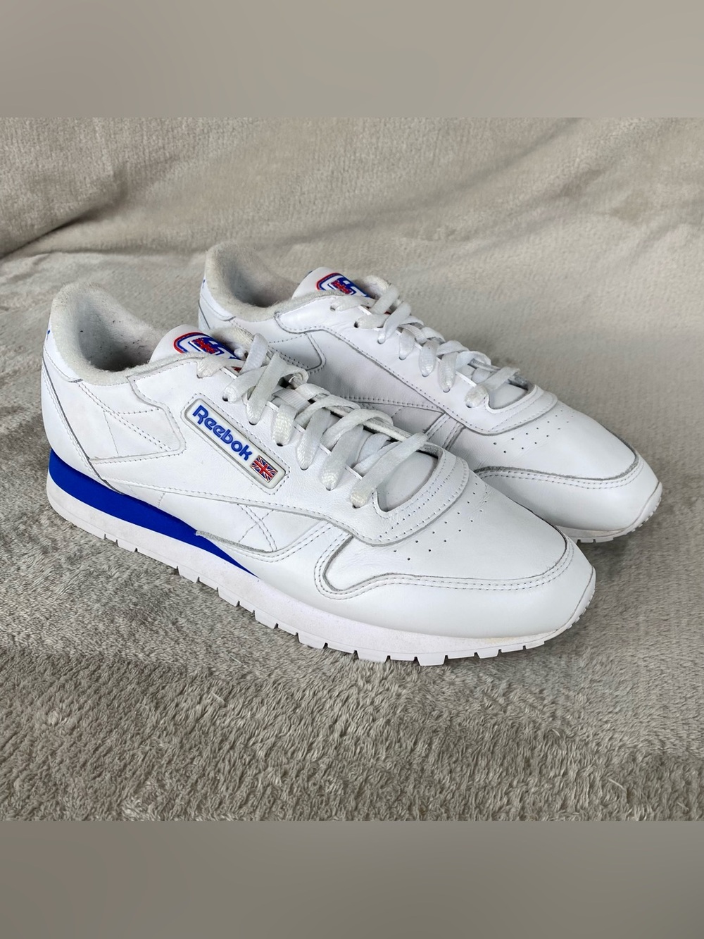 Reebok Classic Sneakers Shoes Mens Size 11.5 White Leather Retro Athletic